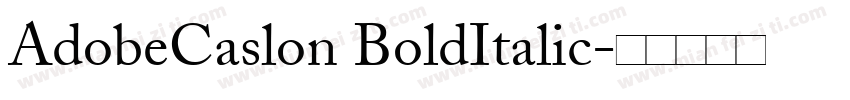 AdobeCaslon BoldItalic字体转换